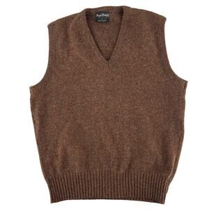 80s brown wool blend sweater vest 1980s vintage